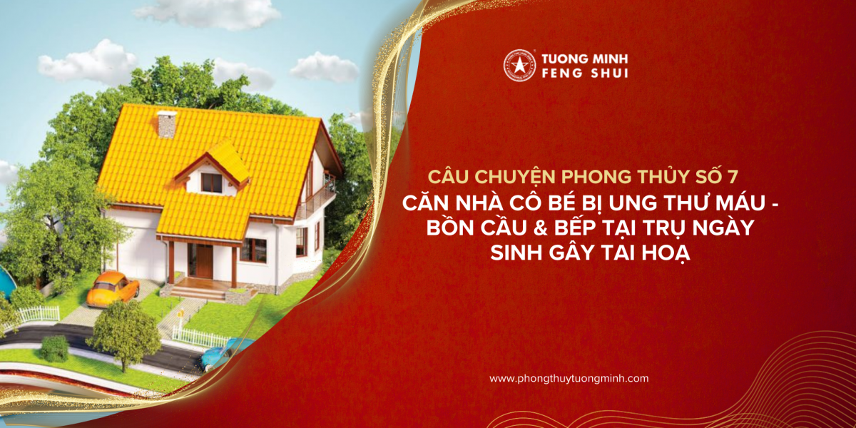 Câu chuyện phong thuỷ số 7 : Căn nhà cô bé bị ung thư máu - Bồn cầu và bếp tại trụ ngày sinh gây tai hoạ